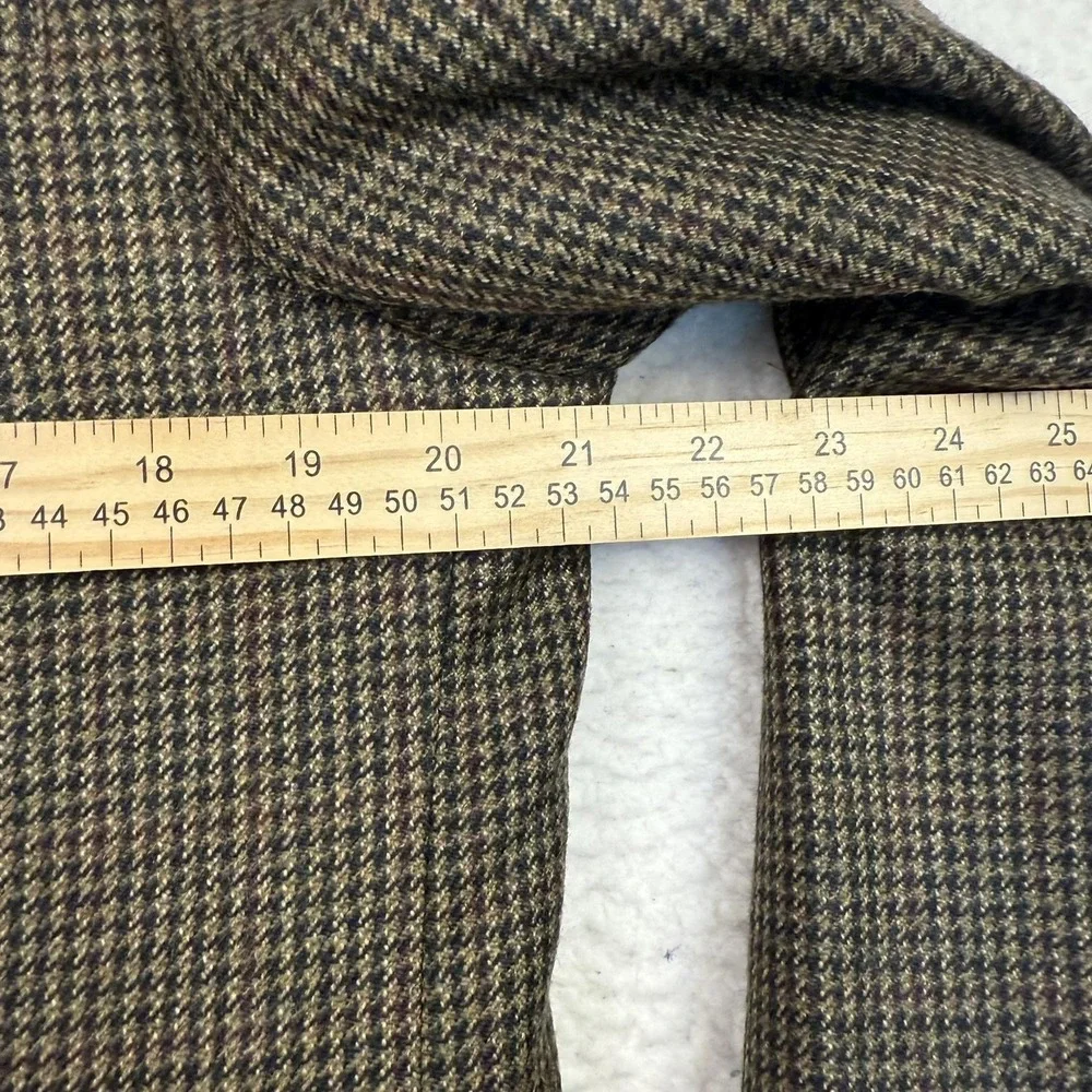 Lauren Ralph Lauren Blazer‎ Mens 42L Brown Houndstooth Wool Two Button Jacket